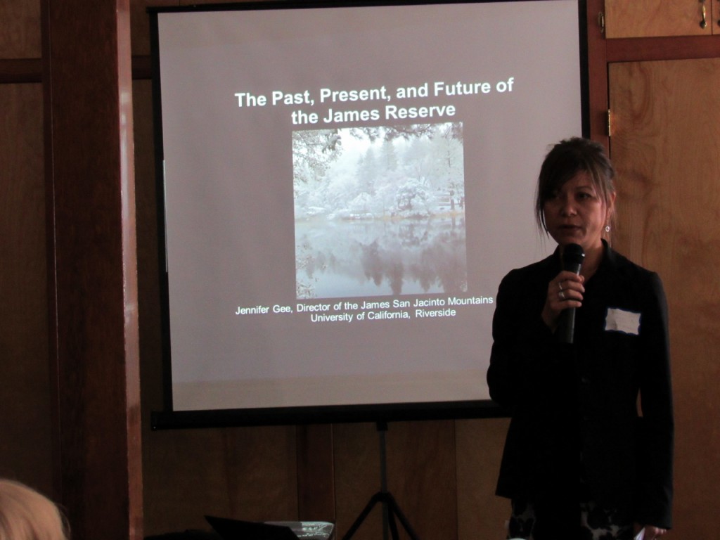 Director Gee talking to the Idyllwild Garden Club